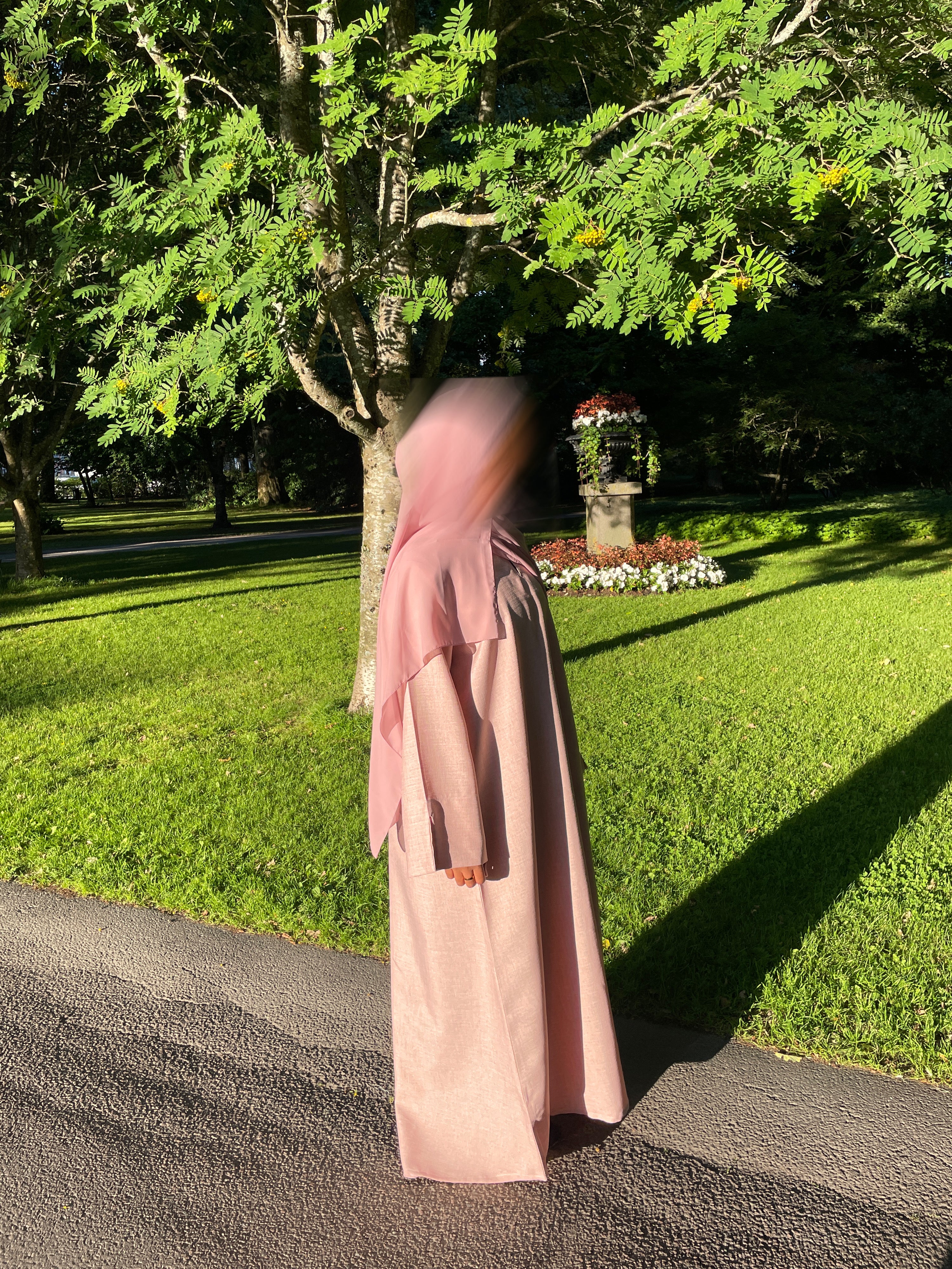 Linen Abaya – Dusty Rose