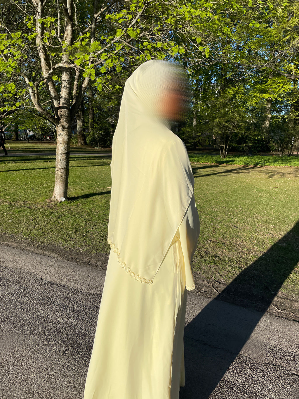 Floral Abaya – Pastel Yellow