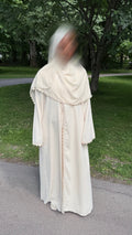 Floral Abaya – Soft Cream