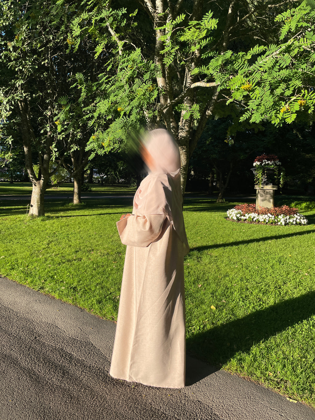 Linen Abaya – Blush Beige