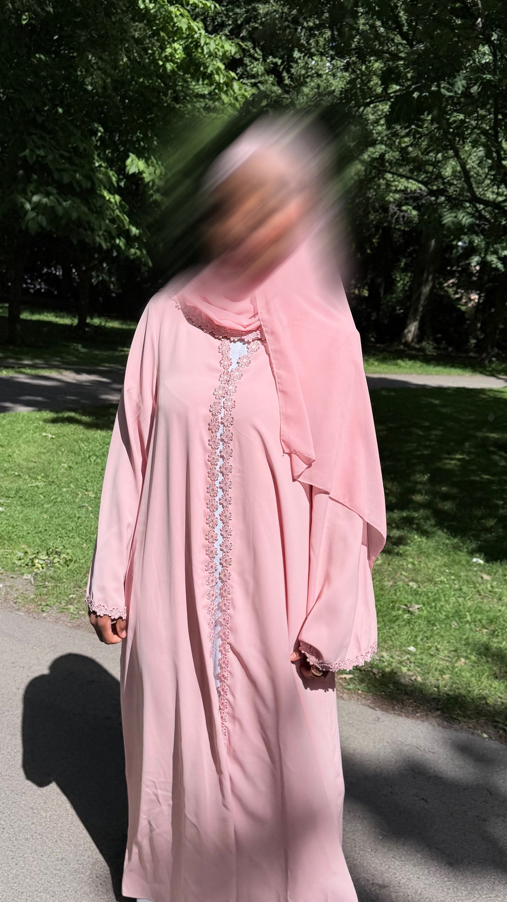 Floral Abaya – Pink