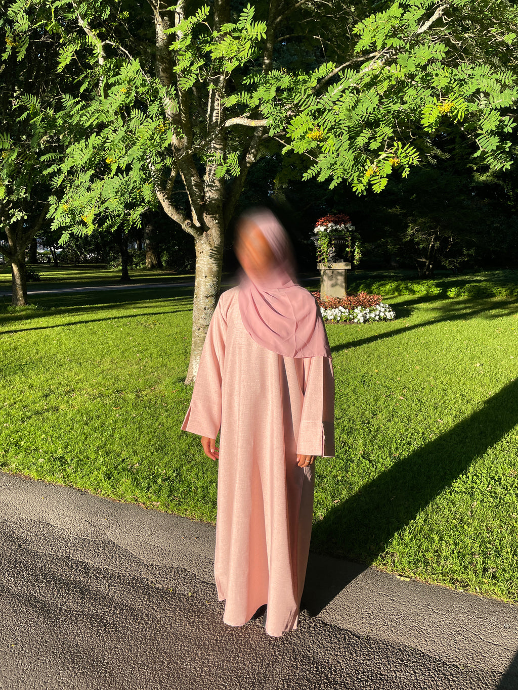 Linen Abaya – Dusty Rose