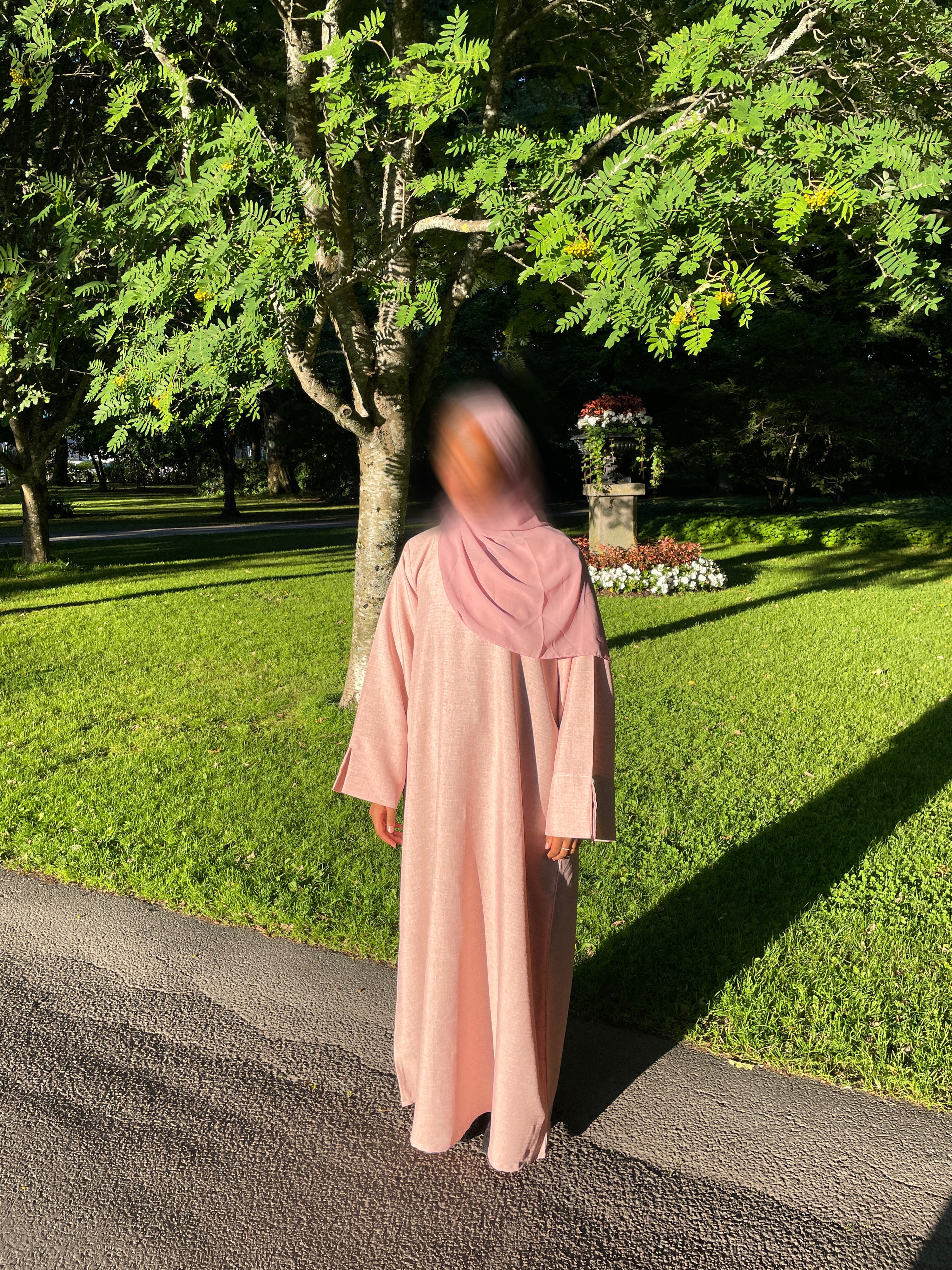Linen Abaya – Dusty Rose