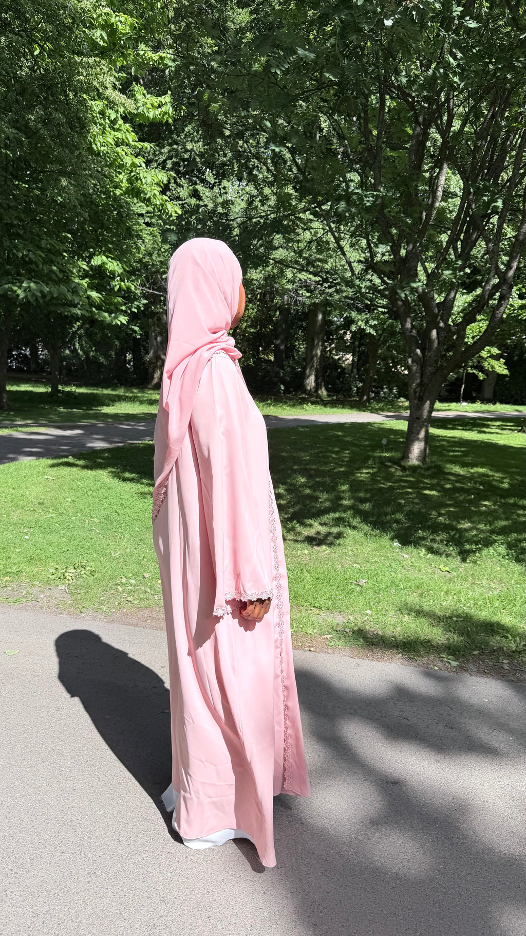 Floral Abaya – Pink