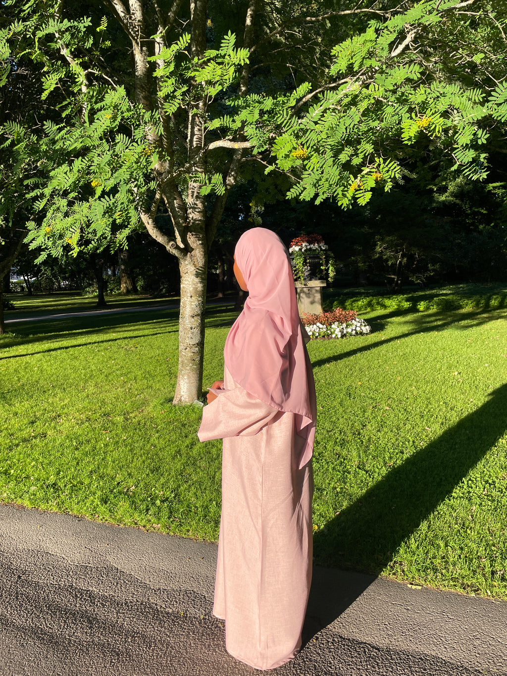 Linen Abaya – Dusty Rose