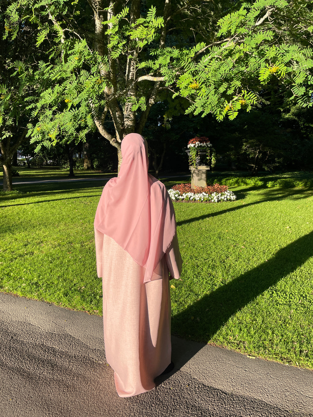 Linen Abaya – Dusty Rose
