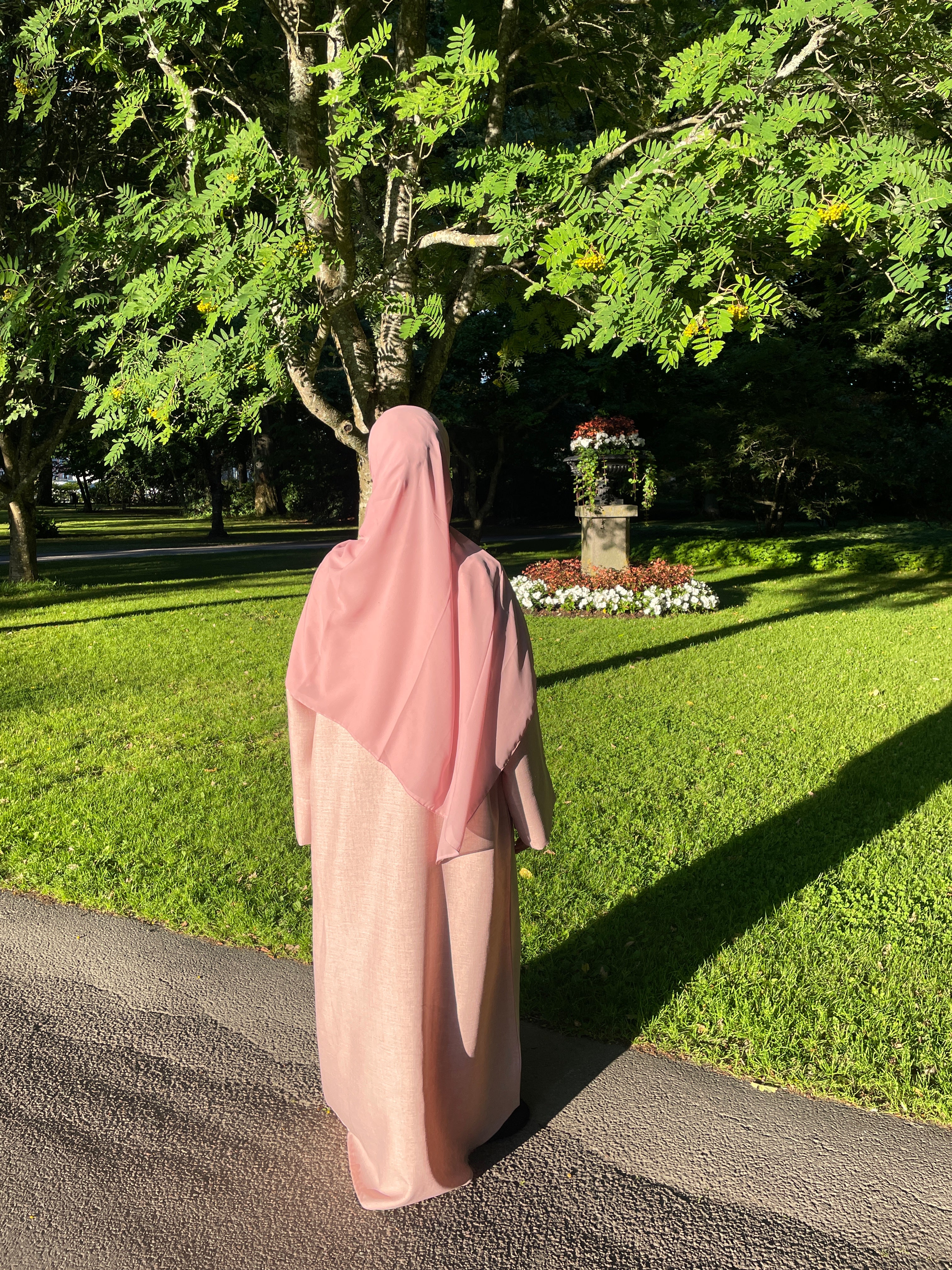 Linen Abaya – Dusty Rose